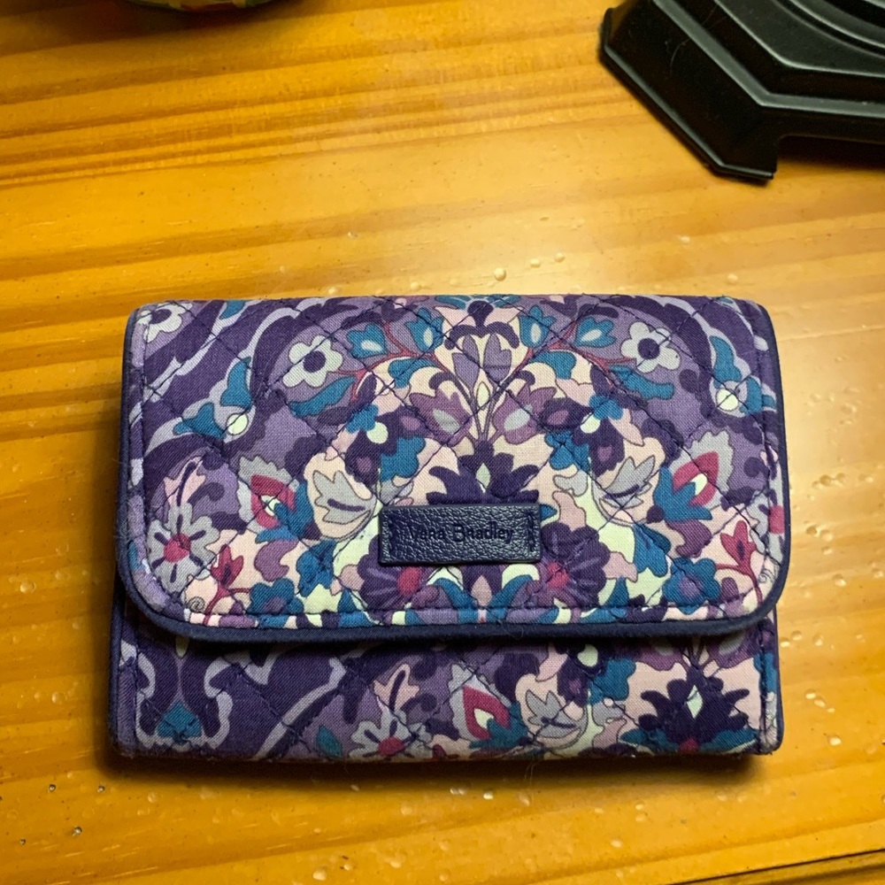 Vera Bradley purple flower design wallet.